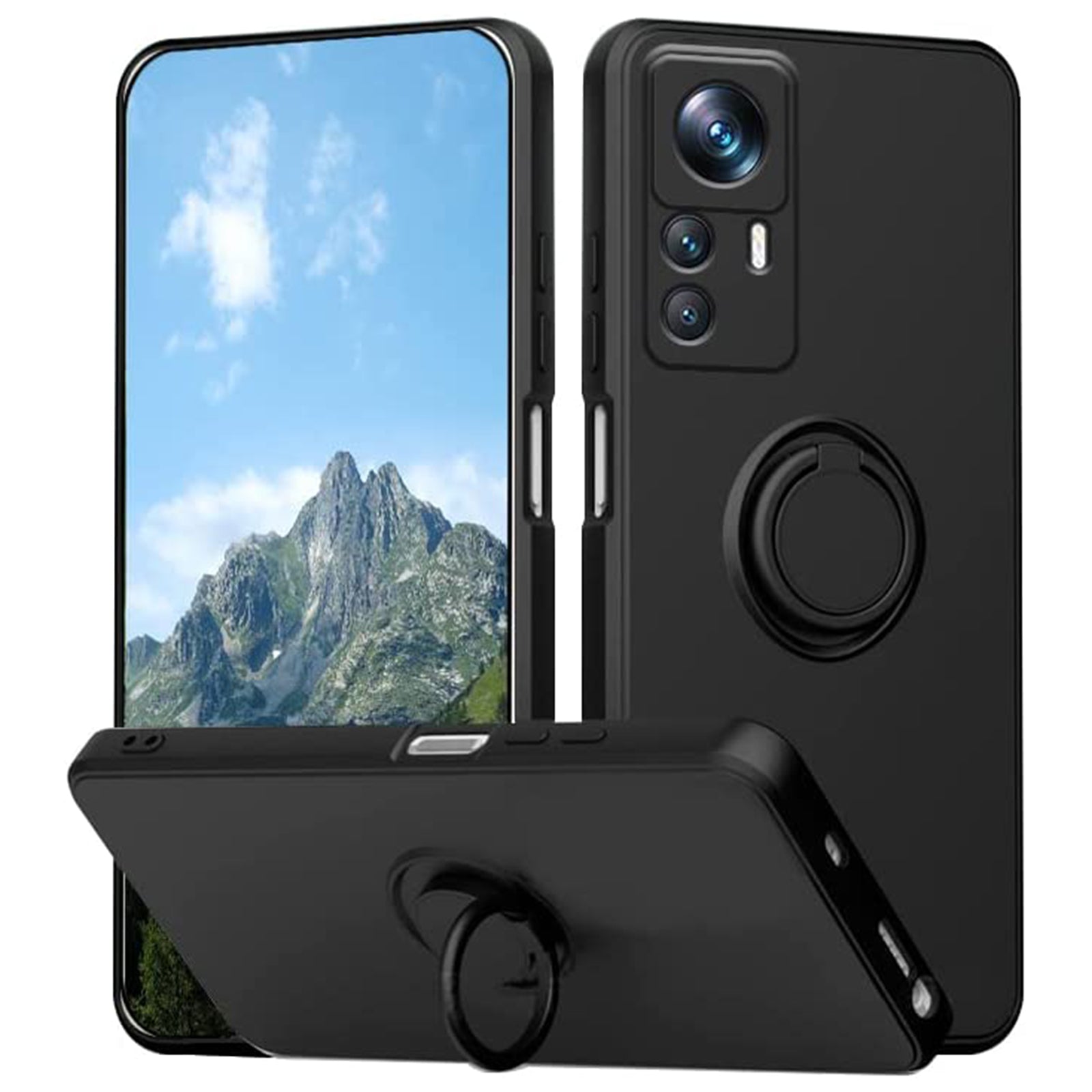 For Xiaomi 12T 5G Redmi K50 Ultra 5G Ring Kickstand Liquid Silicone Phone Case Cell Phone Cover with Lanyard For Xiaomi 12T 5G Redmi K50 Ultra 5G Ring Kickstand Liquid Silicone Phone Case Cell Phone Cover with Lanyard